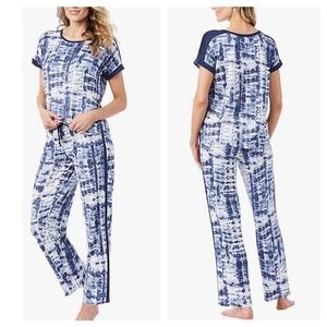Lucky Brand Shibori Tie Dye Knit Pajamas 2 piece set